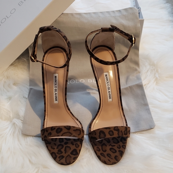 🆕️ Manolo Blahnik Chaos Leopard Suede heels - Picture 2 of 8